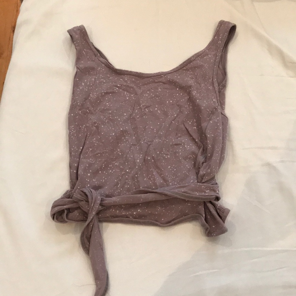 lululemon speckle tank with tie